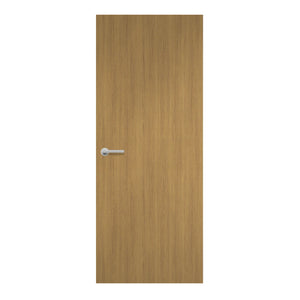 Evergreen Oak Formica laminate door in fresh oak woodgrain finish, front view