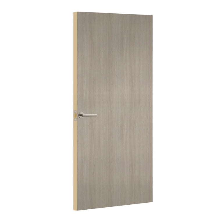 Peruca Walnut Formica laminate door, angled view with light edge lippings