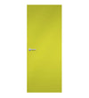 Lemon Formica laminate door in bright citrus yellow shade, front view