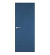 Denim Formica laminate door in soft blue shade, front view