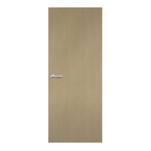 Natural Ash Formica laminate door in a warm ash wood finish, front view