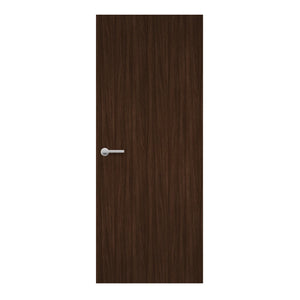 Jarrah Legno Formica laminate door in rich reddish-brown woodgrain, front view