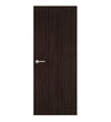 Blackened Legno Formica laminate door in dark textured wood finish, front view