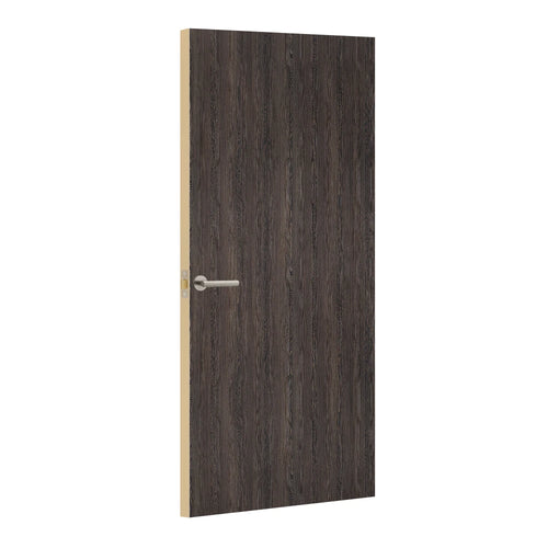 Classic Wenge Formica laminate door, angled view with light edge lippings