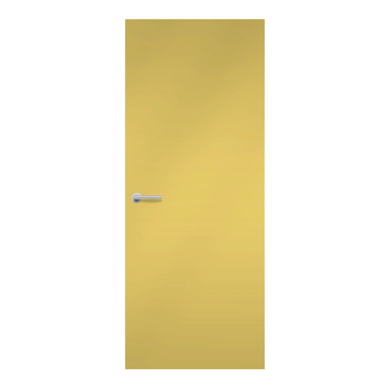 Just Gold Formica laminate door in warm golden tone, front view