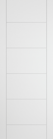 White door with ladder design