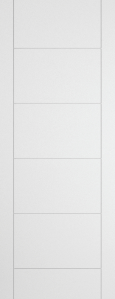 White door with ladder design
