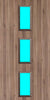 Walnut Veneer - 23G - Glazed Fire Door FD30