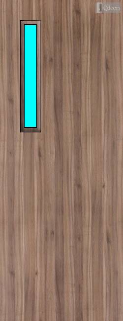 Walnut Veneer - 3G - Glazed Fire Door FD30