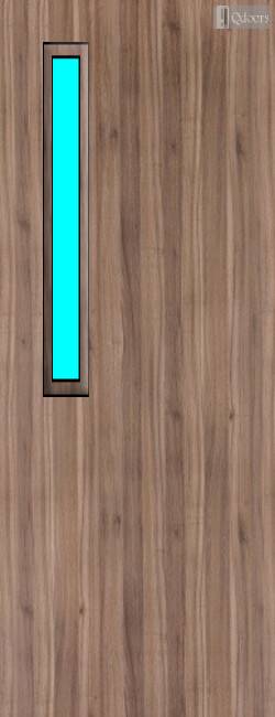 Walnut Veneer - 7G - Glazed Fire Door FD30