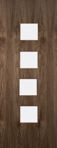 Walnut Veneer - 22G - Glazed Door (FD30)