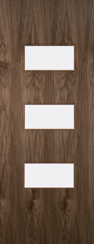 Walnut Veneer - 24G - Glazed Door (FD30)